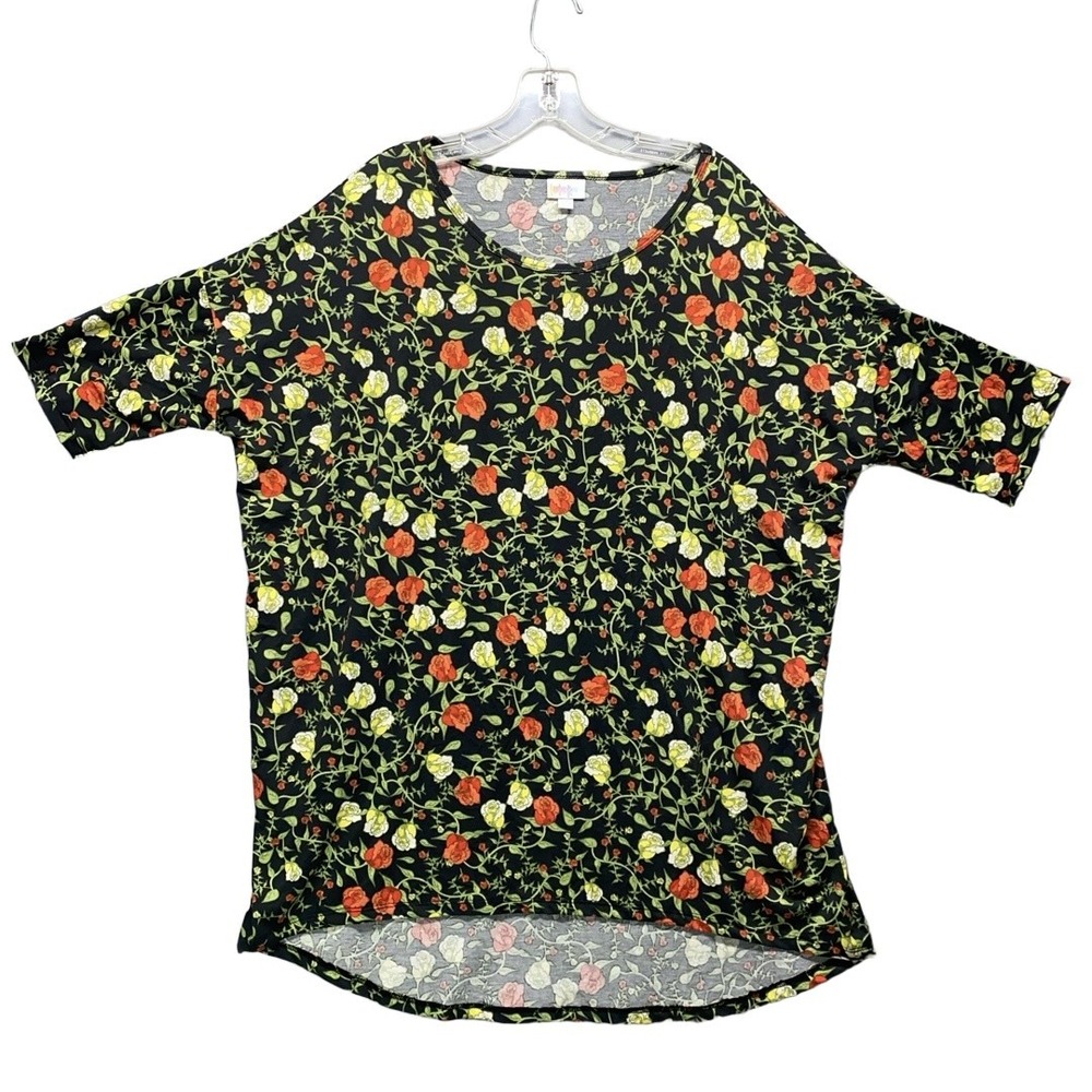 LuLaRoe Top Womens XLShort Sleeve Floral Pattern Modern Simply Comfortable